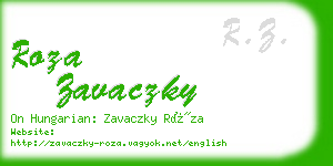 roza zavaczky business card